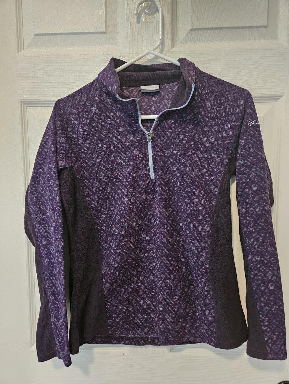 Columbia Women's Purple Patterned Quarter-Zip Pullover